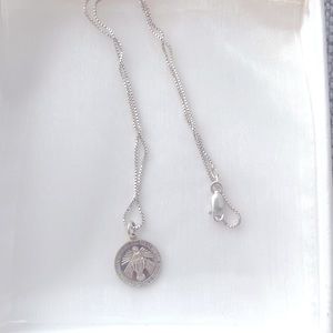 James Michelle faith sterling silver necklace 18”